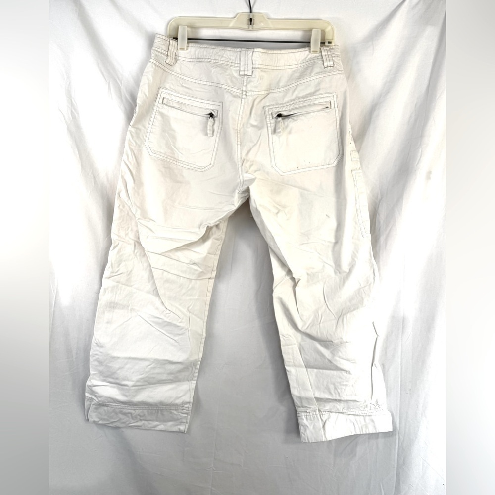 Old Navy Women’s White Cargo Pants Size 12 - Picture 3 of 9